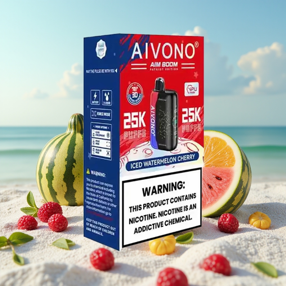 Aivono AIM BOOM 25000 Puffs Ledus Arbūzs Ķirsis 0-5 28ml 650mAh