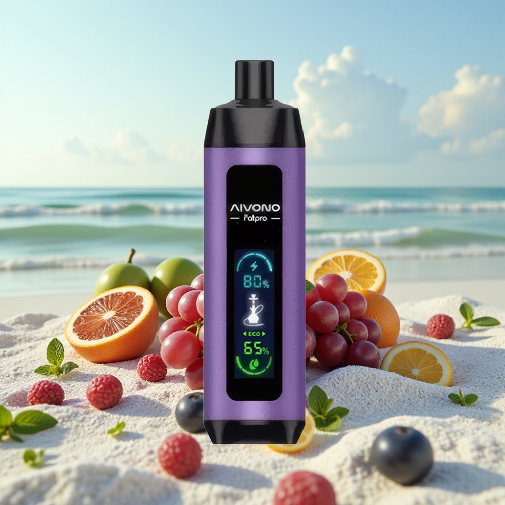 Aivono AIM FATPRO 22000 Pūši 28ml Vīnogu Mētra 0–5 Nikotīns