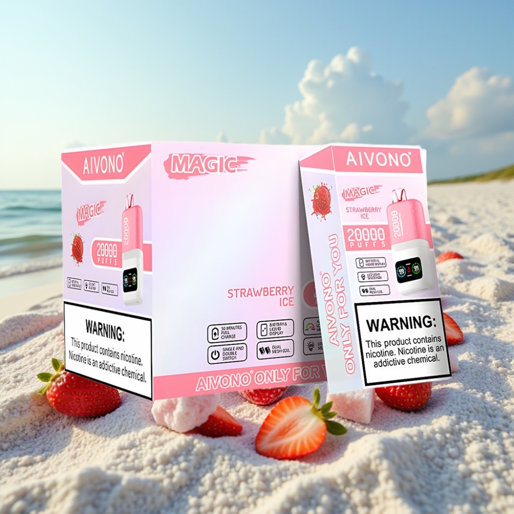 Aivono AIM MAGIC 20000 Puffs 26ml Zemeņu Ledus Dual Mesh LCD Type-C