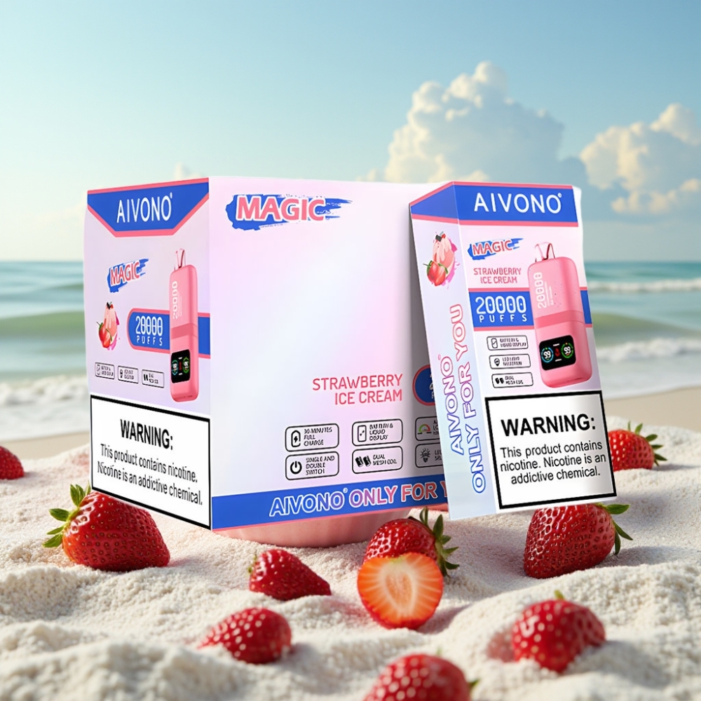 Aivono AIM MAGIC 20000 Puffs 26ml Zemeņu Saldējums 5 Nikotīna