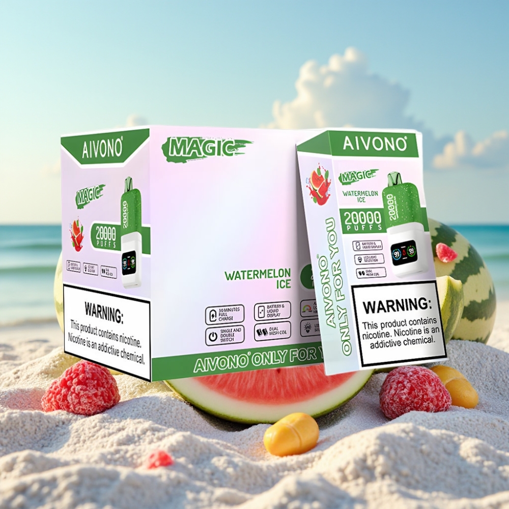 Aivono AIM MAGIC 20000 Puffs Disposable Vape Arbūza Ledus 26ml 5 Nikotīns