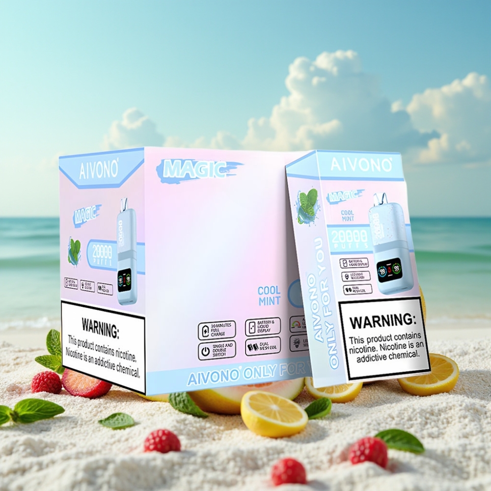 Aivono AIM MAGIC 20000 Pūsti 26ml Dual Mesh LCD 600mAh Coolmēta