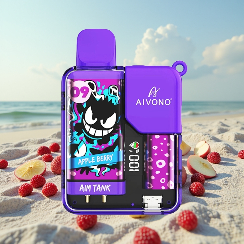 Aivono AIM-TANK 9500 Puffs 18ml 650mAh LCD Ābolu Ogu Disposable Vape