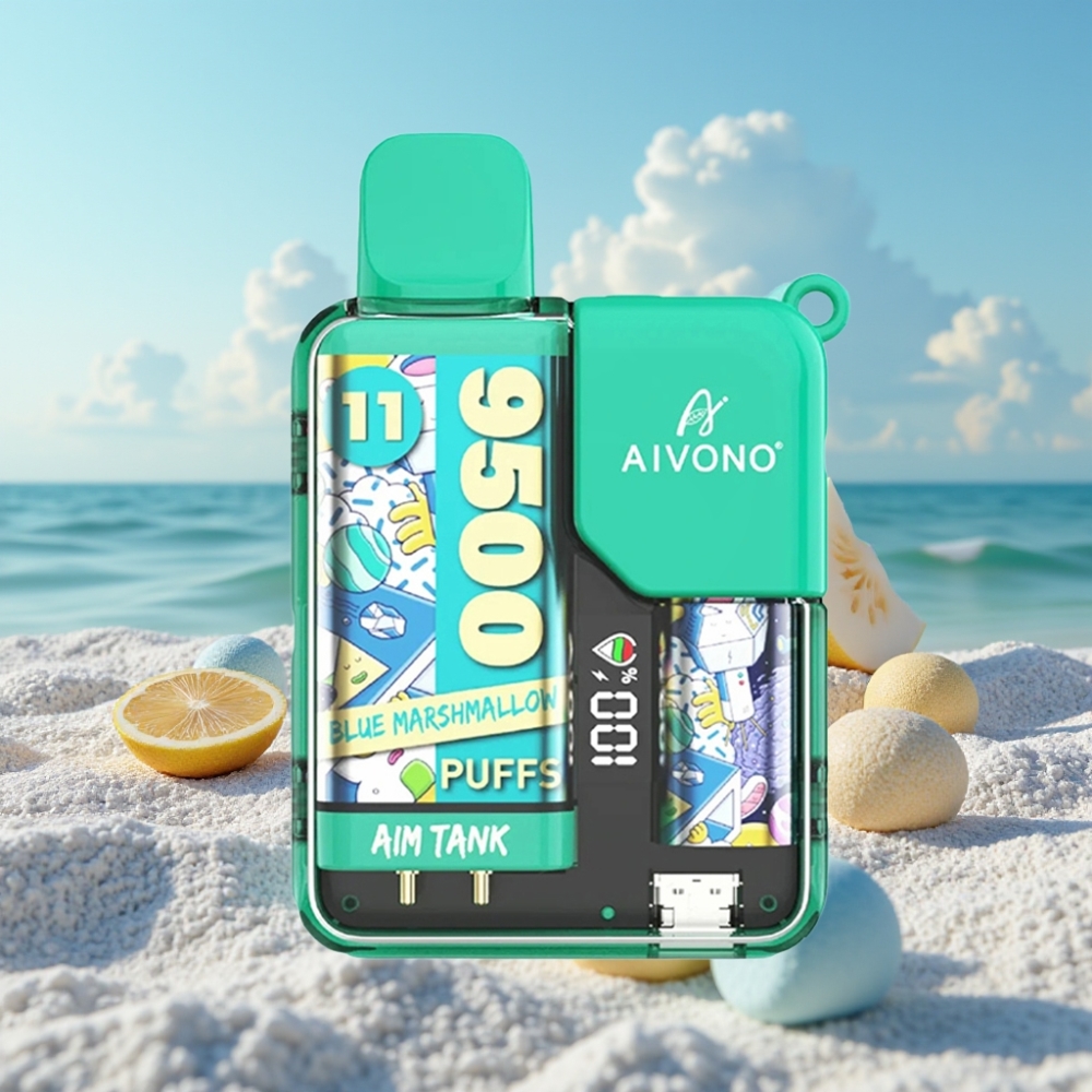 Aivono AIM-TANK 9500 Puffs 18ml Zilā Zefīra Disposable Vape