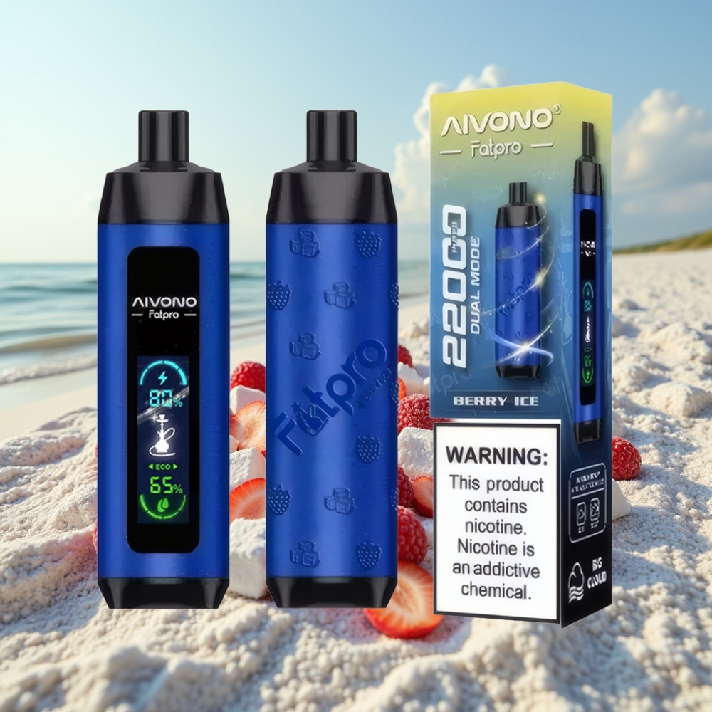 Aivono Aim Fatpro 22000 Puffs Disposable Vape Ogļu Ice 0/2/3/5 Nic 28ml 600mAh