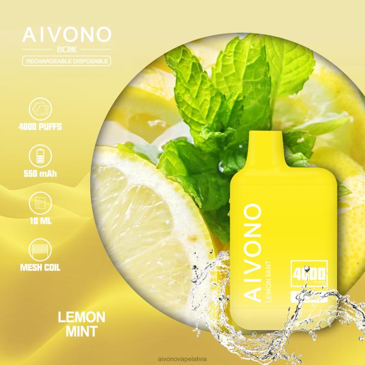 Aivono Latvia - Aivono AIM BOXX 4000 citronu piparmētra 4V8XV230