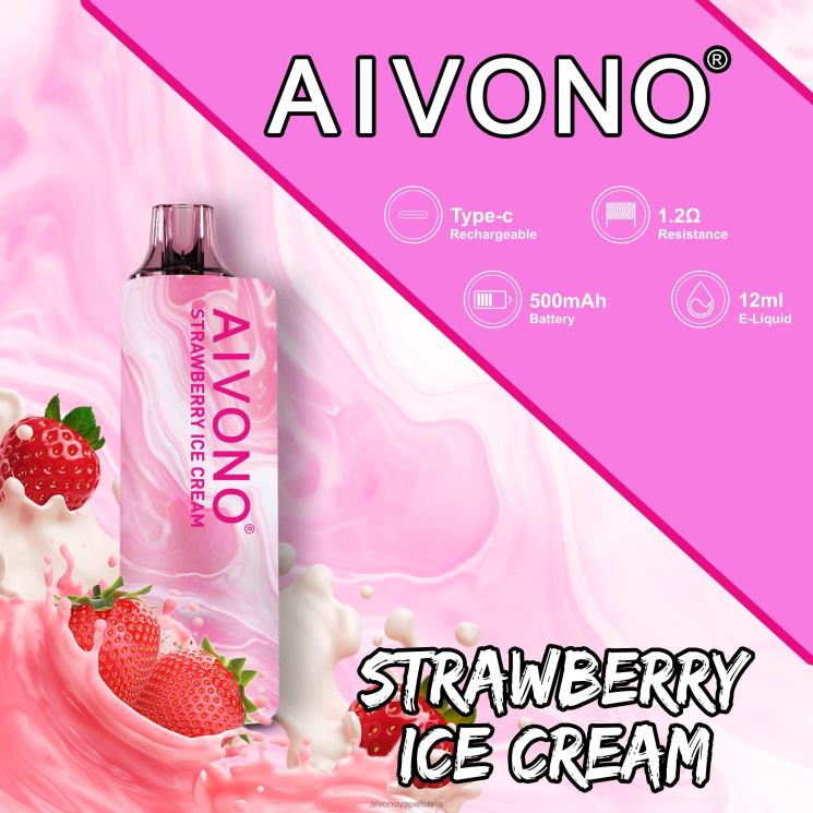 Aivono Latvia - Aivono AIM GUN 7000 zemeņu saldējums 4V8XV105