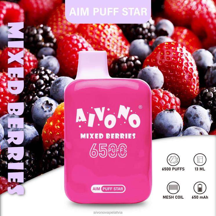 Aivono Latvia - Aivono AIM PUFF STAR 6500 jauktas ogas 4V8XV290