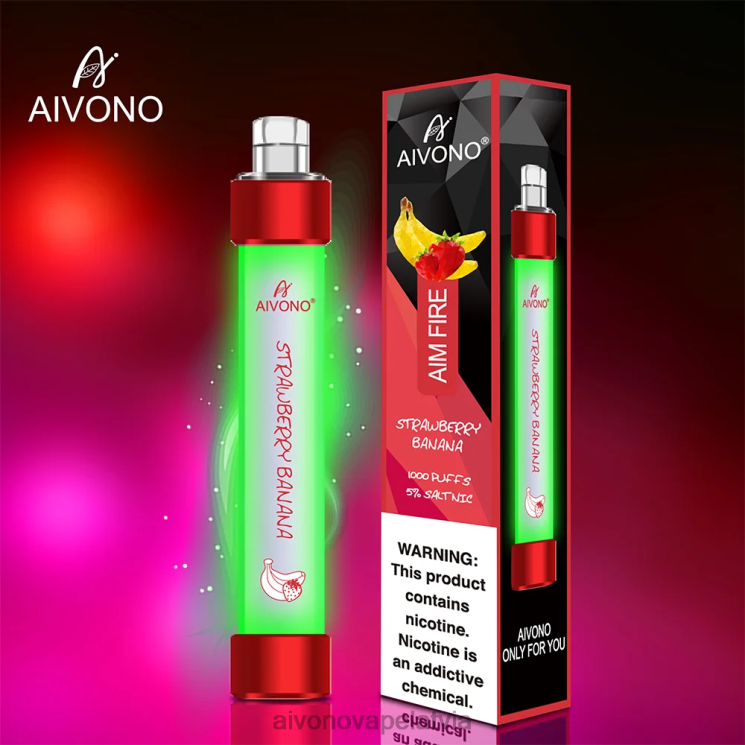 Aivono Puffs - Aivono AIM FIRE 1000 zemeņu banāns 4V8XV332