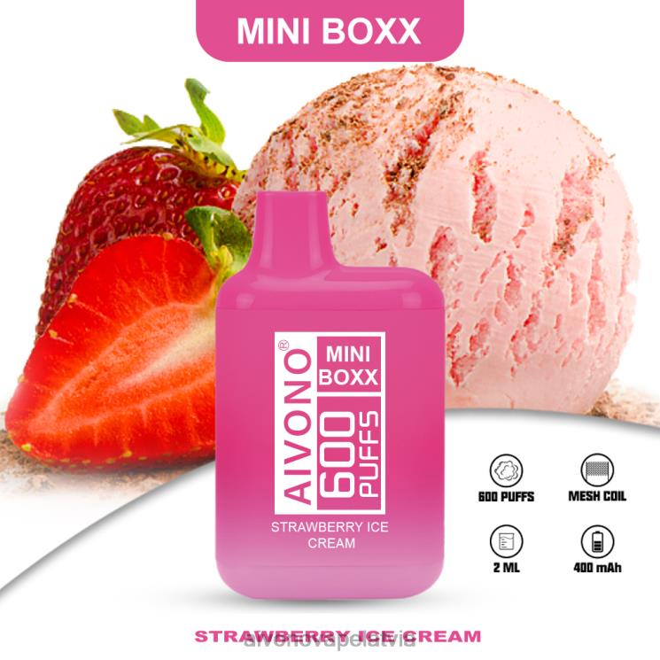 Aivono Puffs - Aivono AIM MINI BOXX 600 zemeņu saldējums 4V8XV232
