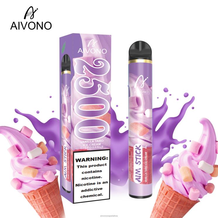 Aivono Puffs - Aivono AIM STICK 2500 vaniļas taro saldējums 4V8XV147