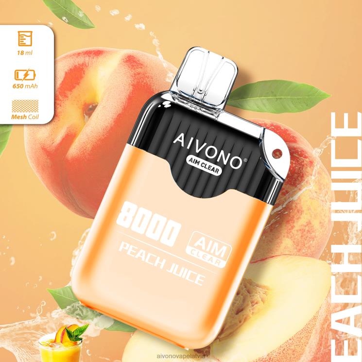 Aivono Vape - Aivono AIM CLEAR 8000 persiku sula 4V8XV203