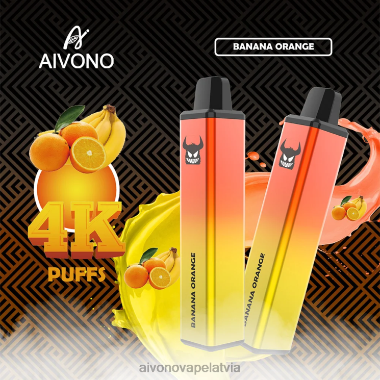Aivono Vape - Aivono AIM FREAK 4000 banānu apelsīns 4V8XV258