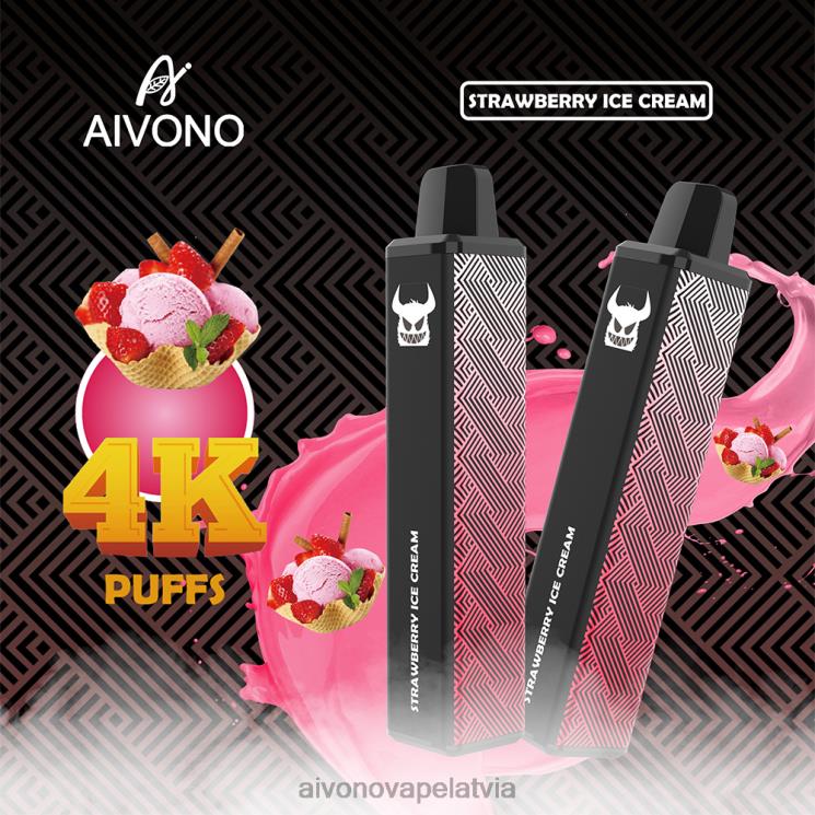Aivono Vape - Aivono AIM FREAK 4000 zemeņu saldējums 4V8XV263