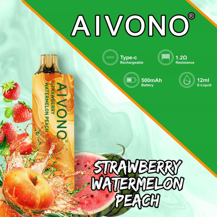 Aivono Vape - Aivono AIM GUN 7000 zemeņu arbūzs persiks 4V8XV108
