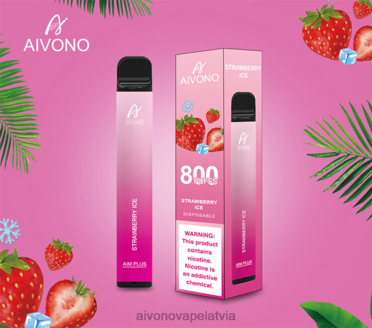 Aivono Vape - Aivono AIM PLUS 800 zemeņu ledus 4V8XV193