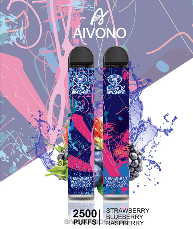 Aivono Vape - Aivono AIM SNAKE 2500 zemeņu melleņu avenes 4V8XV318