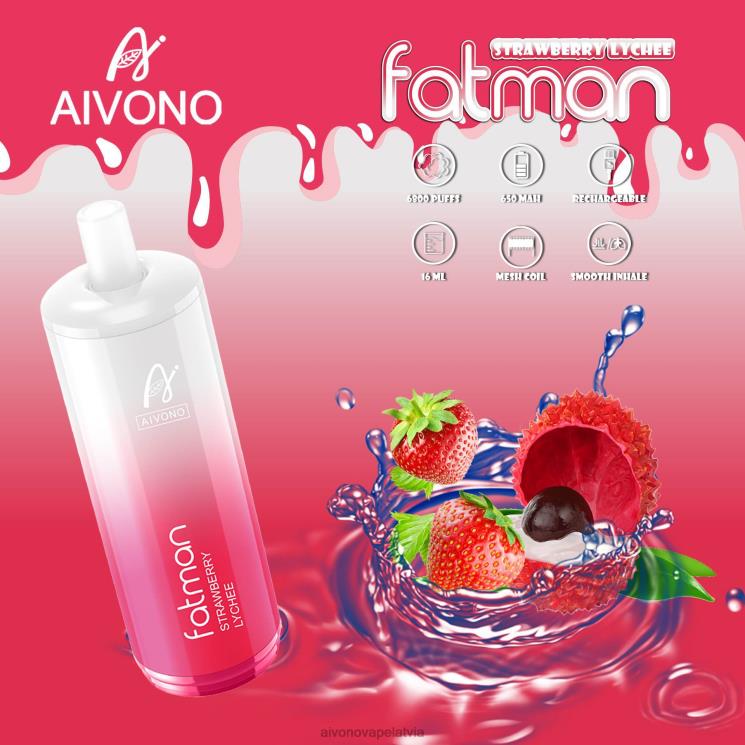 Aivono Vape - Aivono FATMAN 6800 zemeņu ličī 4V8XV23