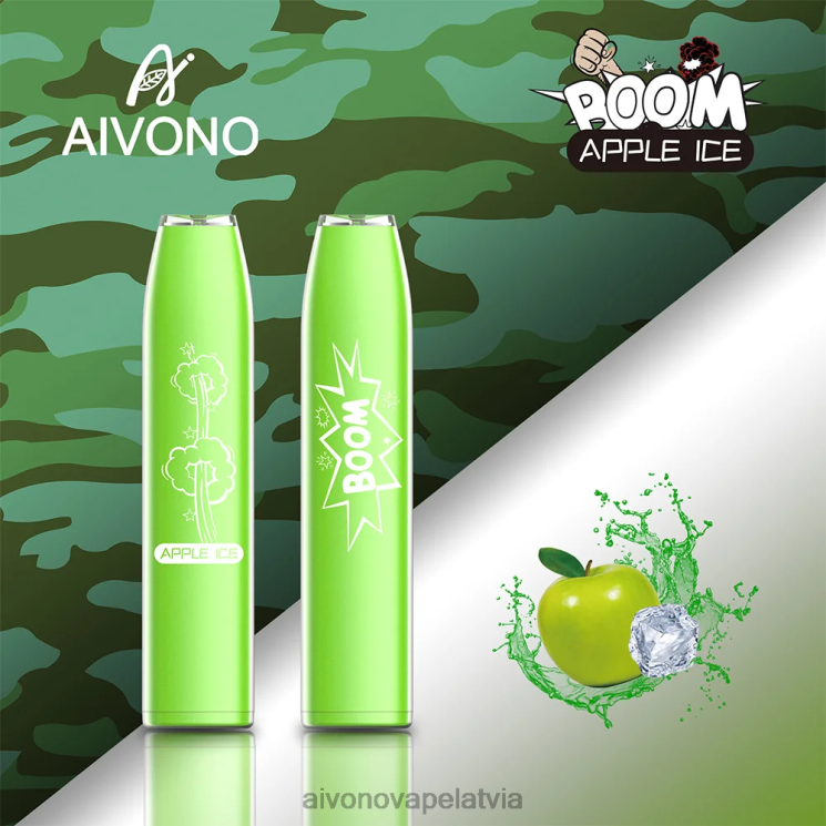 Aivono Vape Latvia - Aivono AIM BOOM 600 ābolu ledus 4V8XV354
