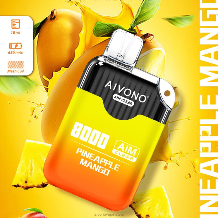 Aivono Vape Latvia - Aivono AIM CLEAR 8000 ananāsu mango 4V8XV209