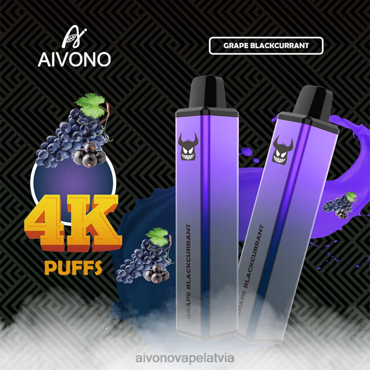 Aivono Vape Latvia - Aivono AIM FREAK 4000 vīnogu upenes 4V8XV259