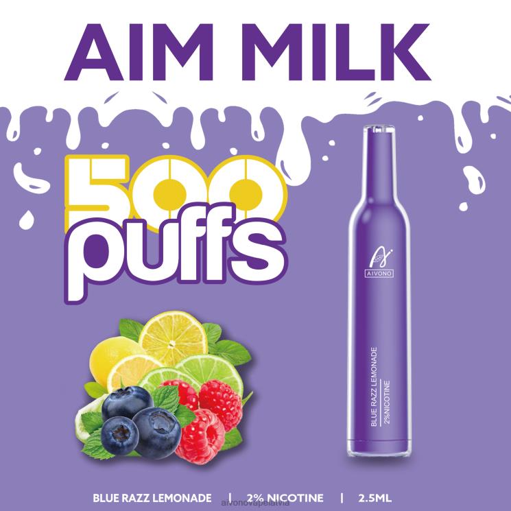 Aivono Vape Latvia - Aivono AIM MILK 500 zilā razz limonāde 4V8XV264