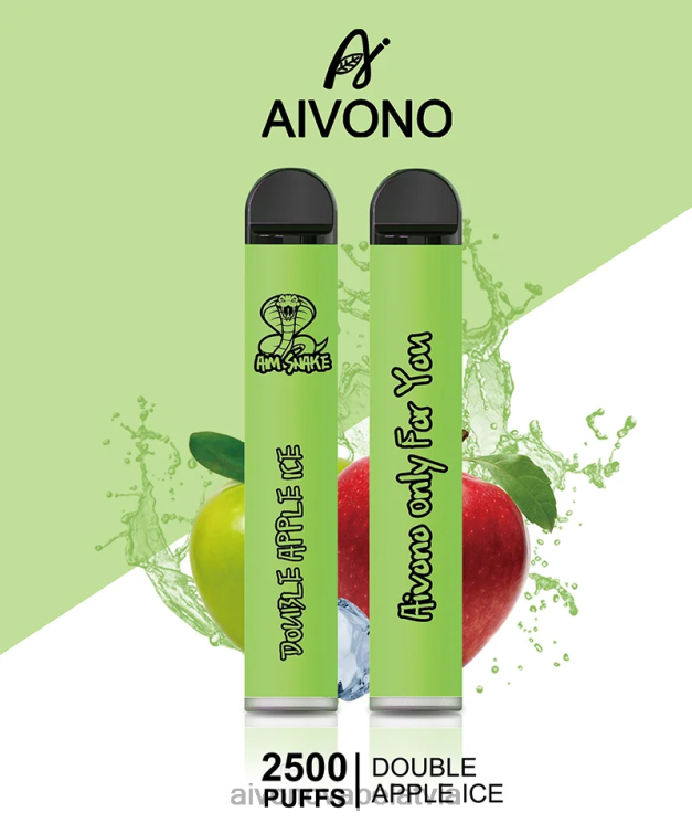 Aivono Vape Latvia - Aivono AIM SNAKE 2500 dubultā ābolu ledus 4V8XV304