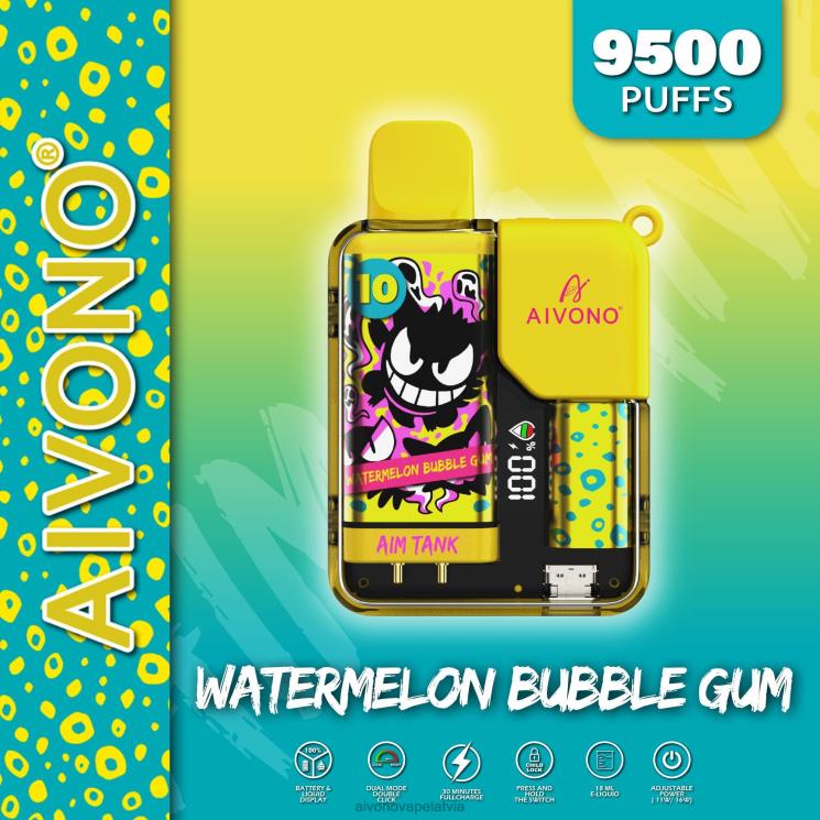 Aivono Vape Latvia - Aivono AIM TANK 9500 arbūzu gumija 4V8XV44