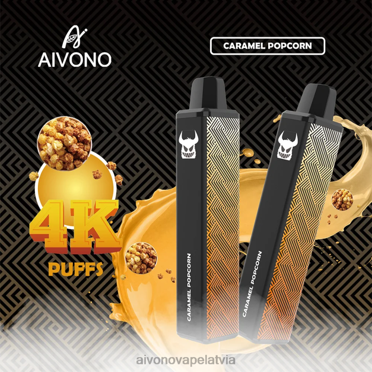 Aivono Vape Review - Aivono AIM FREAK 4000 karameļu popkorns 4V8XV261