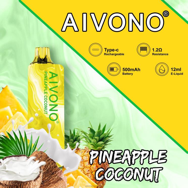 Aivono Vape Review - Aivono AIM GUN 7000 ananāsu kokosrieksts 4V8XV106