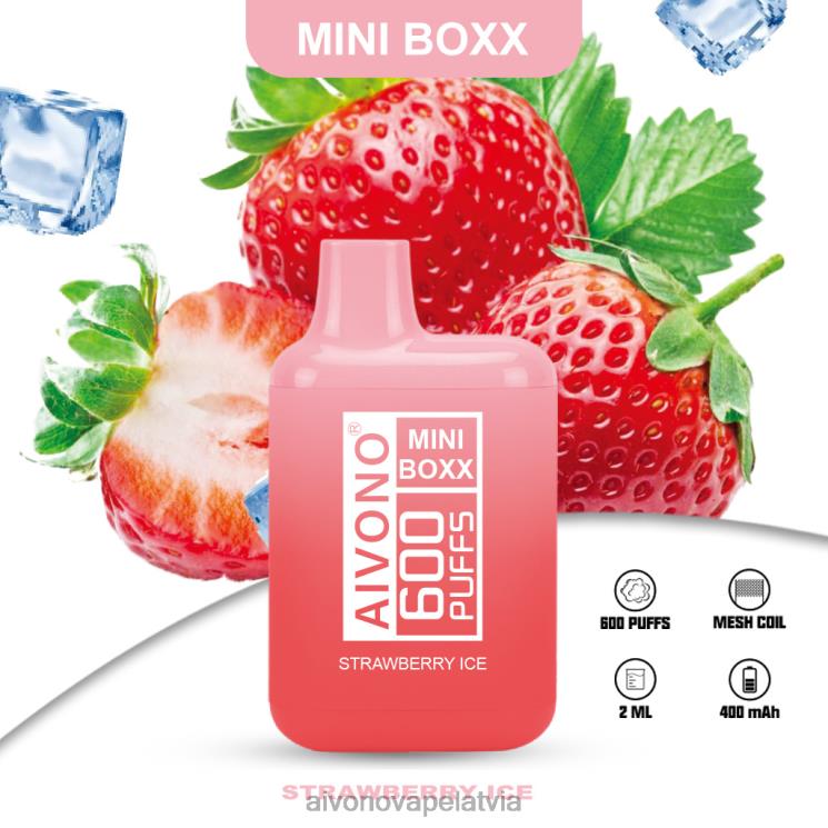 Aivono Vape Review - Aivono AIM MINI BOXX 600 zemeņu ledus 4V8XV236