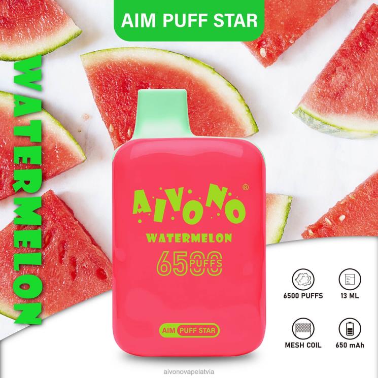Aivono Vape Review - Aivono AIM PUFF STAR 6500 arbūzs 4V8XV291