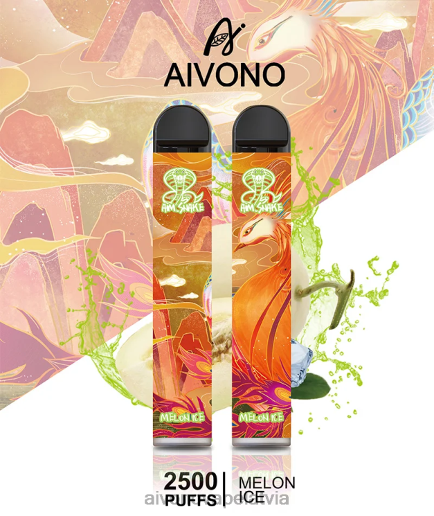 Aivono Vape Review - Aivono AIM SNAKE 2500 melones ledus 4V8XV311