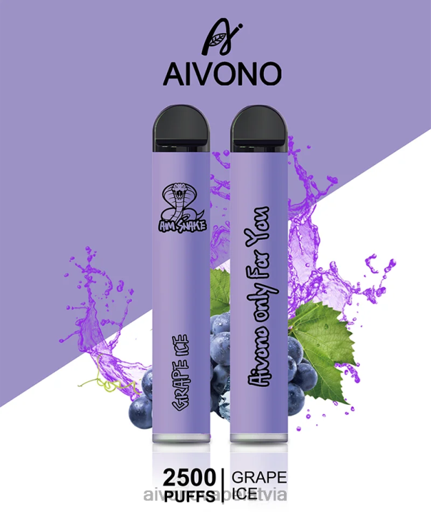 Aivono Vape Review - Aivono AIM SNAKE 2500 vīnogu ledus 4V8XV306