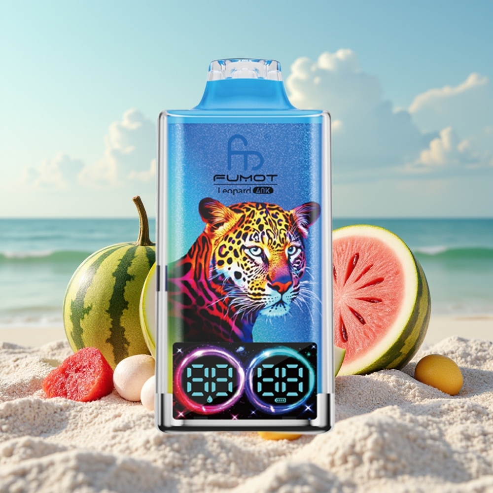 Fumot Leopard 40K Puffs Disposable Vape Arbūzu Bubblegum 5 Nikotīns 700mAh Type-C