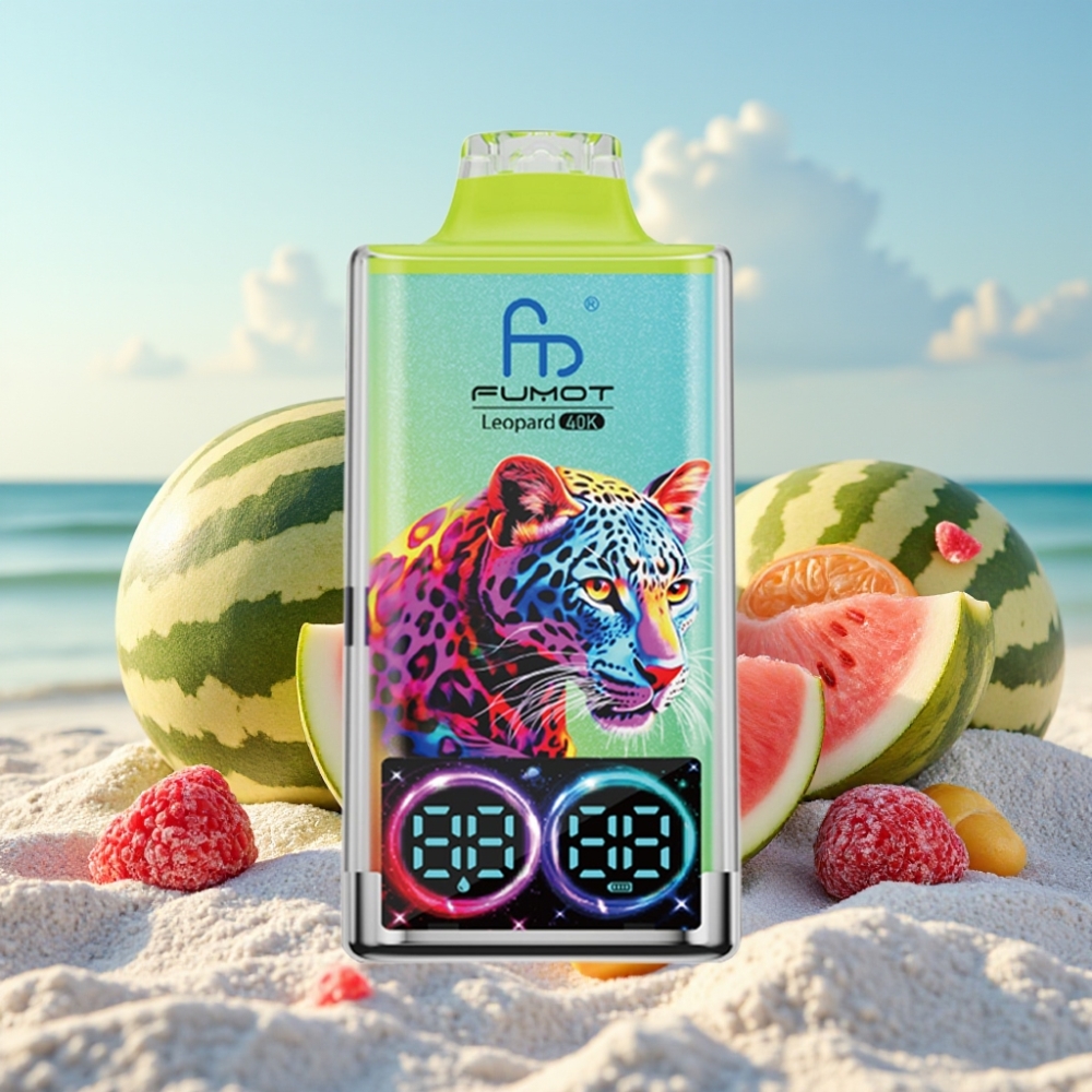Fumot Leopard 40K Puffs Disposable Vape Arbūzu Ledus 5 Nikotīna 700mAh Type-C