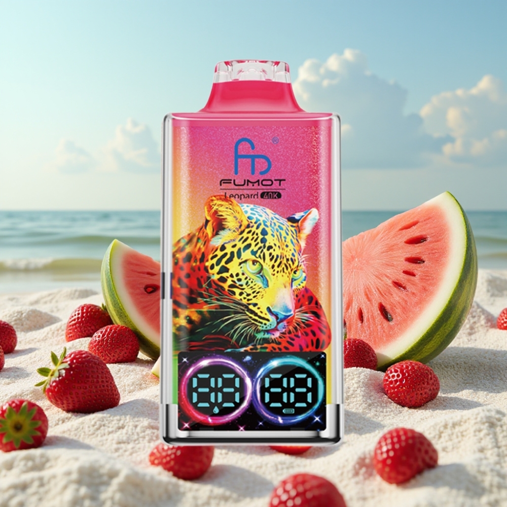 Fumot Leopard 40K Puffs Disposable Vape Zemene Arbūzs 700mAh 5 Nikotīns