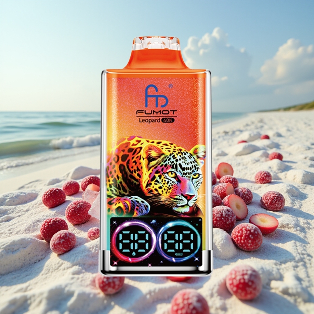 Fumot Leopard 40K Puffs Disposable Vape Čeršu Ledus 5 Nikotīns 700mAh Type-C