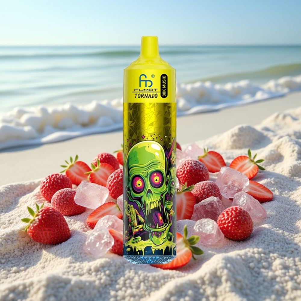 Fumot RandM Tornado 30000 Puffs Disposable Vape Zemeņu Ledus 30mL 5 600mAh