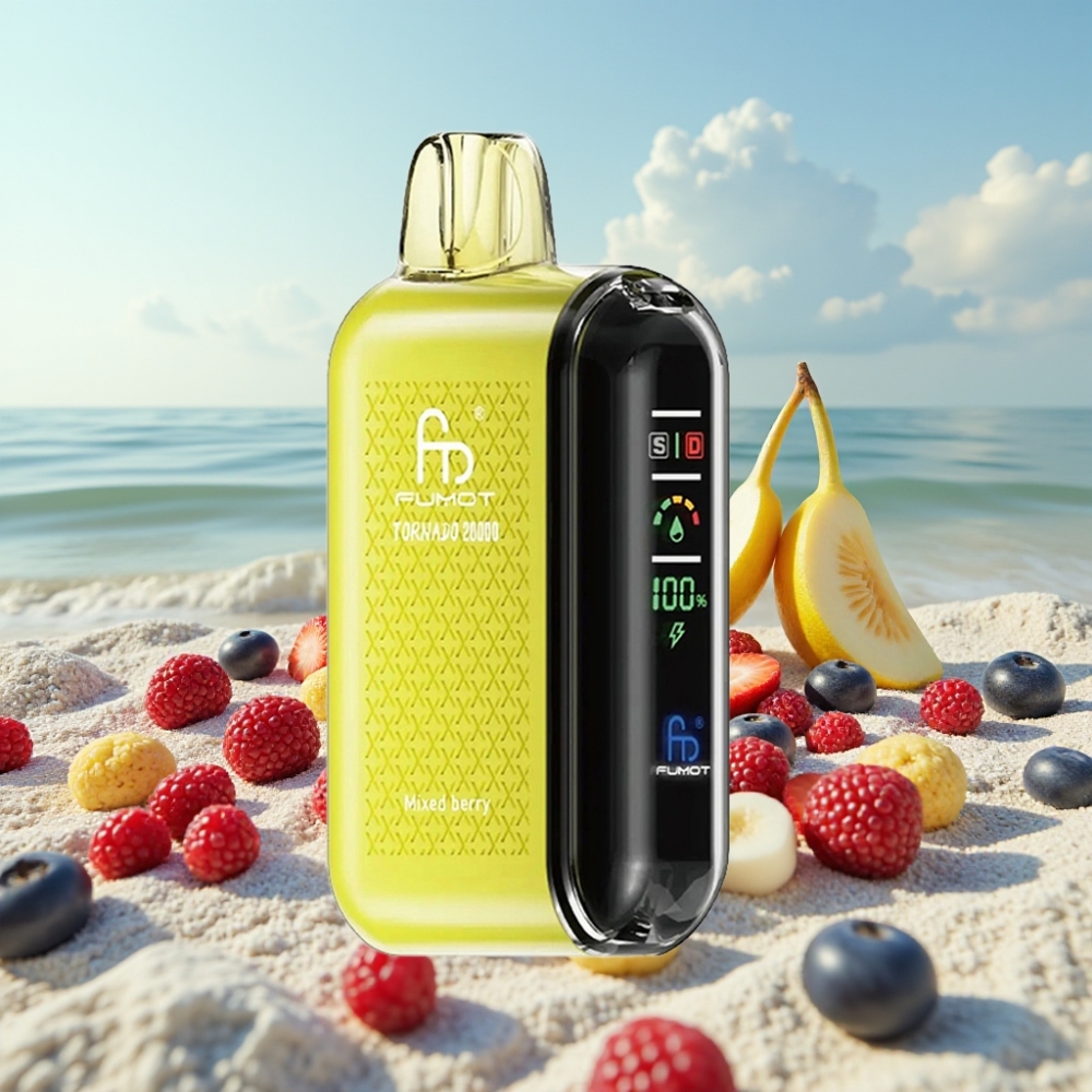 Fumot Tornado 20000 Puffs Disposable Vape Jauktas Ogles (Dual Mesh 20ml 850mAh)