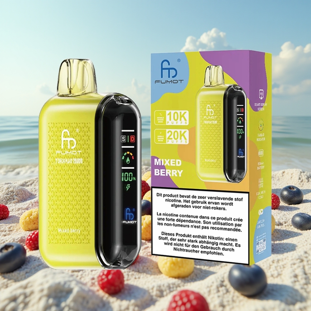 Fumot Tornado 20000 Puffs Disposable Vape Jauktas Ogles (Dual Mesh 20ml 850mAh)