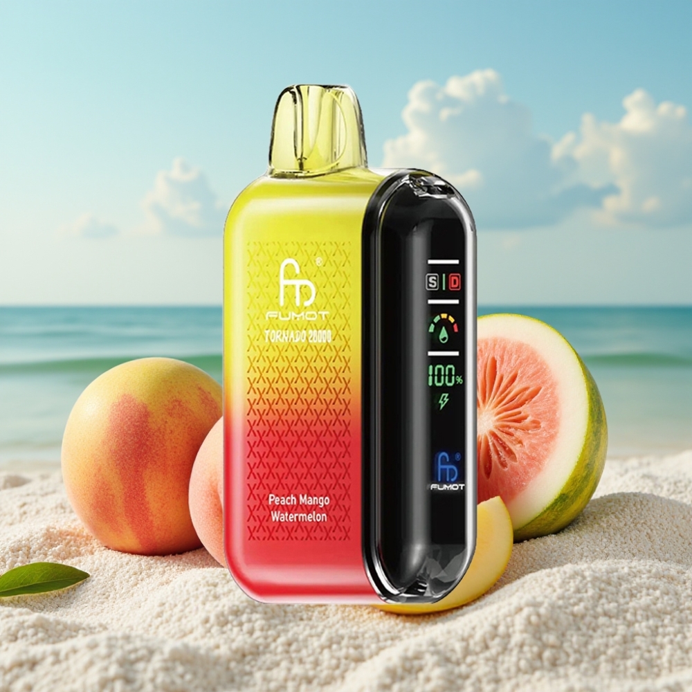 Fumot Tornado 20000 Puffs Disposable Vape Persiku Mango Arbūzs (20ml 850mAh)