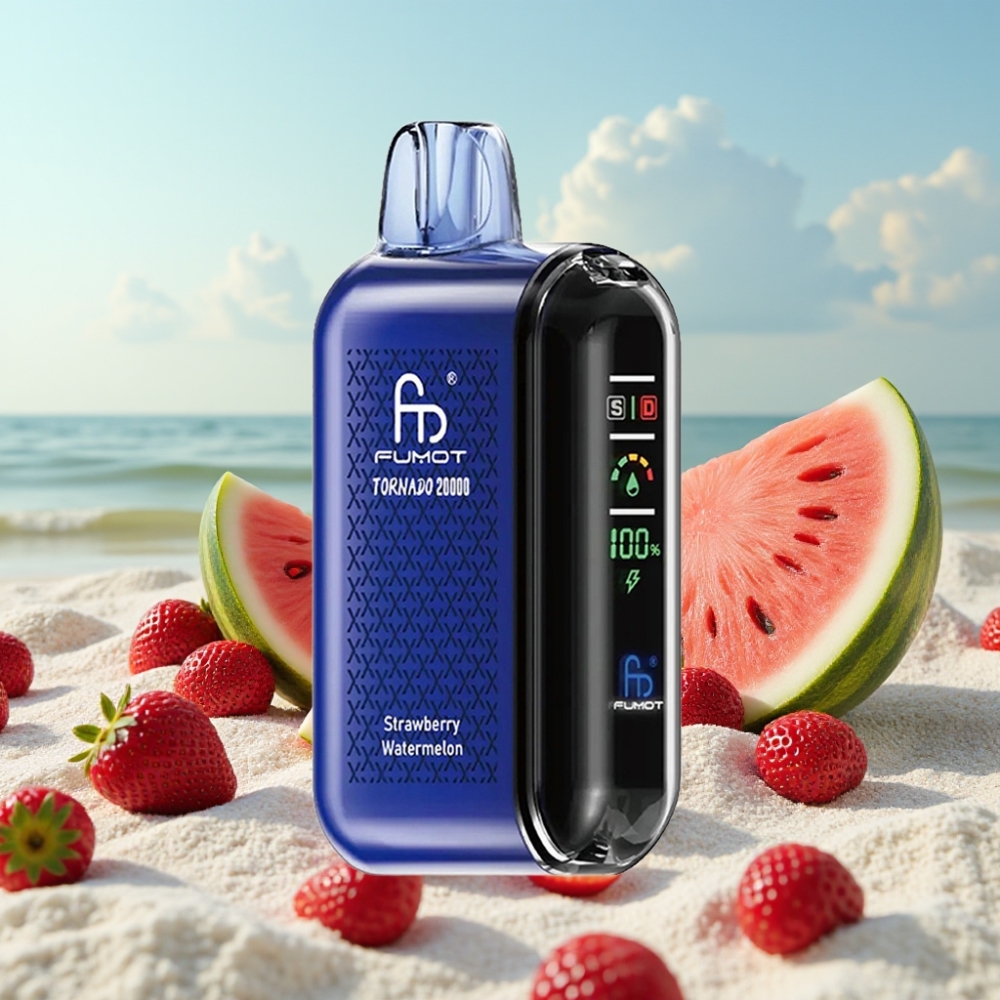 Fumot Tornado 20000 Puffs Disposable Vape Zemeneņu Arbūzs 20ml 850mAh