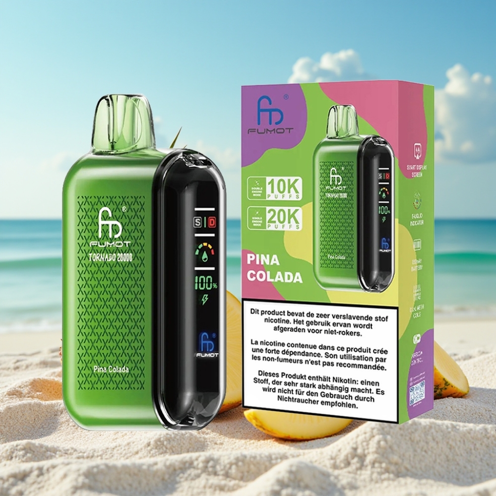 Fumot Tornado 20000 Puffs Dual Mesh 20ml Pina Kolāda