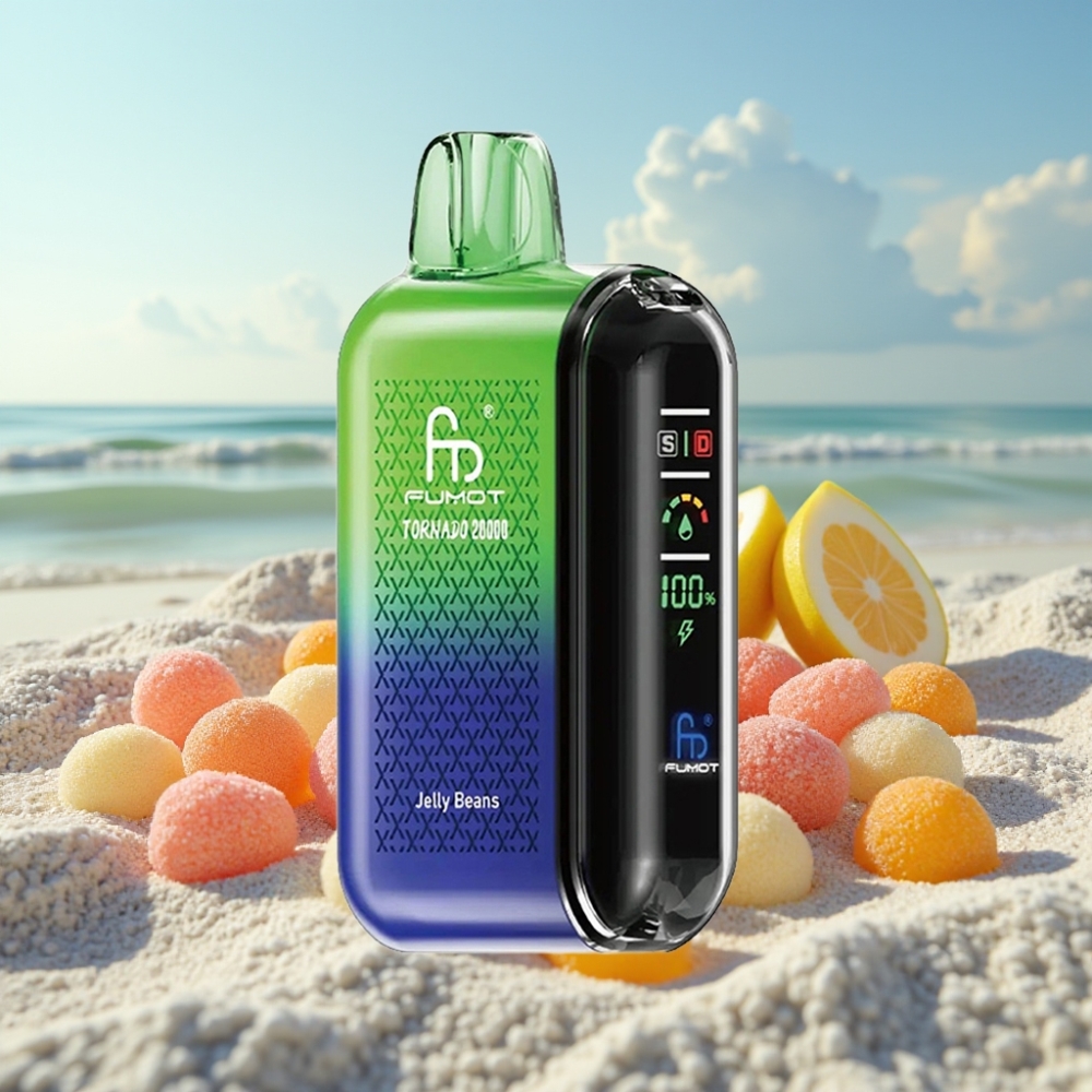Fumot Tornado 20000 Pūšu Dual Mesh 20ml 850mAh Gāzes Kontrole 2 Nikotīns Jelly Beans