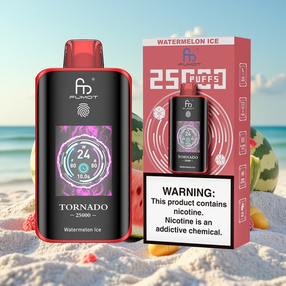 Fumot Tornado 25000 Puffs Disposable Vape Arbūzu Ledus 20ml 700mAh