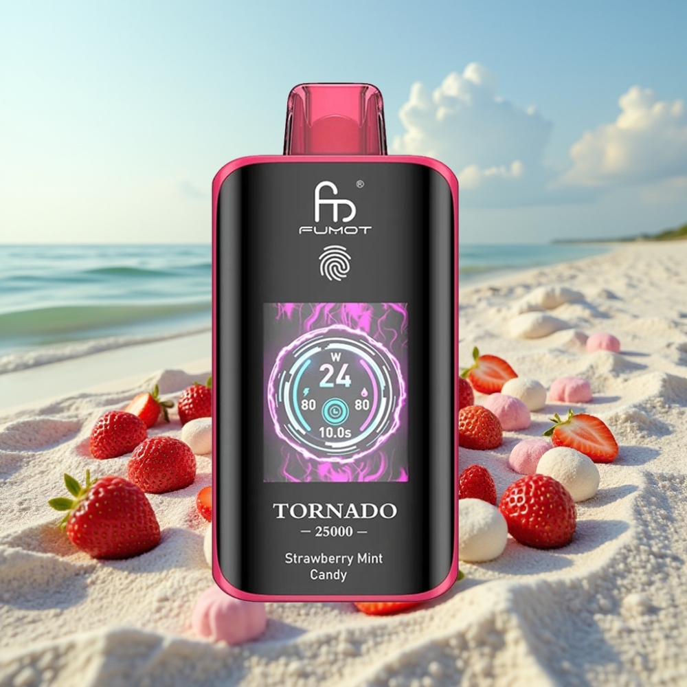 Fumot Tornado 25000 Puffs HD 20ml Zemeņu Mētāja