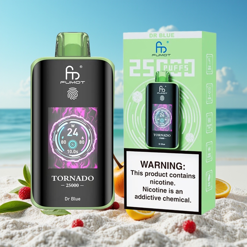 Fumot Tornado 25000 Puffs HD Ekrāns 20ml Dr Zils