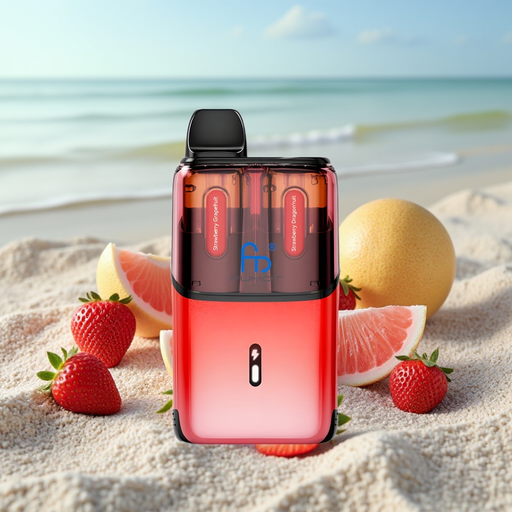 Fumot Ultra T32000 Disposable Vape - Zemeņu Greipfrūts / Zemeņu Pūķauglis (32000 pūki 24ml 800mAh)