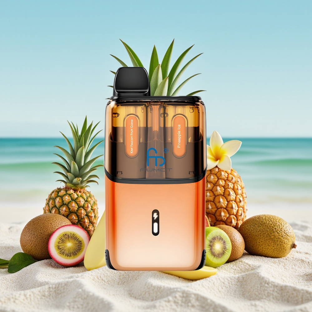 Fumot Ultra T32000 Disposable Vape 24ml 20mg – Ķīvi Marakujas Gvajavas - Ananāsu Ledus